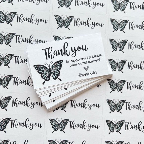 49. Butterfly Personalized Package Inserts | Stickers Bundle - Picture 2 of 3